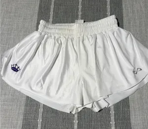 Nfinity White Cheer Shorts Double Layer Athletic Skort Womens 2XS Crown Logo thumbnail 1