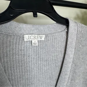 J. Crew V-neck Cotton Cashmere Blend Cardigan Sweater Heather Dove Medium BS950 thumbnail 13