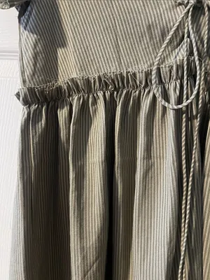 hazel Olive Green Tie-Front Babydoll Mini Dress thumbnail 5