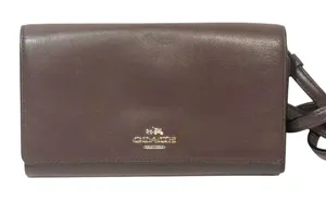 Coach‎ Burgundy Hayden Foldover Crossbody Wallet Double Snap Clutch thumbnail 1