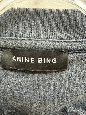 Anine Bing Ramona New York University Sweatshirt Crewneck Washed Black Gray XXS thumbnail 9