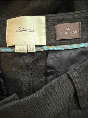 Elevenses Anthropologie Brighton Black Pintuck Tailored Flare Pants thumbnail 3
