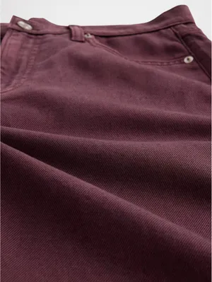 Gap Mid Rise UltraSoft Baggy Jeans NWT Bordeaux Purple 25R thumbnail 6