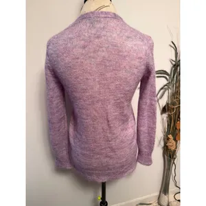 J. Crew Fuzzy kid Mohair Blend‎ Cardigan Lavender Pink Multi Color XXS thumbnail 3