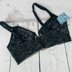 Free People Intimately Bra X-Small Tameeka Underwire Bralette Black Lace New thumbnail 5
