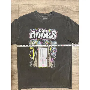 Flying Hause Threads The Doors Graphic Women Tee M Charcoal Gray Mineral Wash thumbnail 5