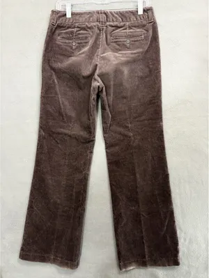 Stretchtech Women's Brown Corduroy Flared Pants Mid Rise Stretch Pockets thumbnail 3