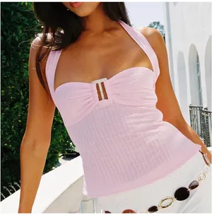 Pink Halter Top Size M thumbnail 1