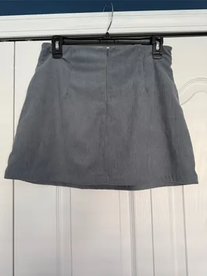 HALARA High Waisted 2in1 A Line Corduroy Casual Skort in Blue Flower Gray thumbnail 5