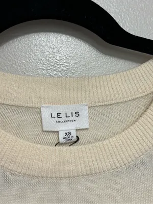 NEW Le Lis Pickleball Graphic Crewneck Preppy Sweater 100% Cotton - Size XS thumbnail 4