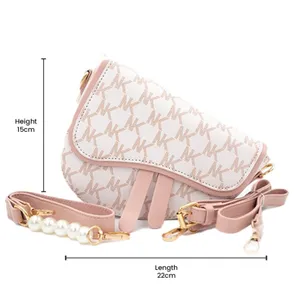 Elegant Pink Crossbody Bag White Size undefined thumbnail 4