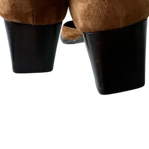 Paloma Round Square Suede Toe Chunky Heels Mary Jane Shoes feature leather 7.5 thumbnail 9