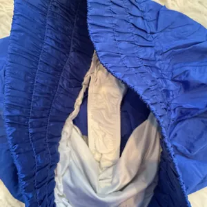 Free People Movement The Way Home Shorts Blue Ground High Rise Smocked Sz M NEW thumbnail 4