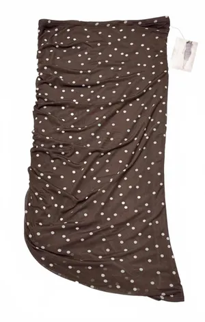 B-Wear Medium Brown Polka Dot Ruched Skirt thumbnail 1
