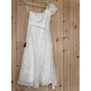 NWT Lulus Sweet Definition White Burnout Ruffled One-Shoulder Midi Dress Size XL thumbnail 8