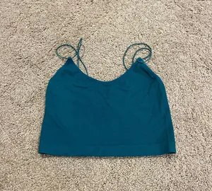 Ribbed Crop Top Blue thumbnail 1
