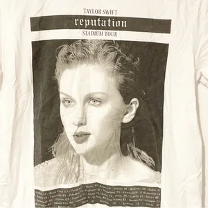 Bella Canvas Taylor Swift Shirt Adult Medium White Reputation Stadium World Tour Pop Concert‎ thumbnail 2