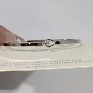 Fresh & Co Silver “ Love “ Bangle Bracelet Minimalist Sweet Simple Dainty thumbnail 5