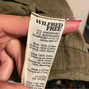 Aritzia Wilfred Free Green Open Cardigan Jacket- Size XS thumbnail 4