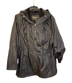 Big Chill black hoodie windbreaker fleece lined waist cinch Plus size 3XL jacket thumbnail 1