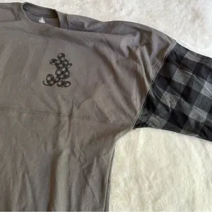 Disney Spirit Jersey Gray Plaid Retired Women's Size Medium thumbnail 11