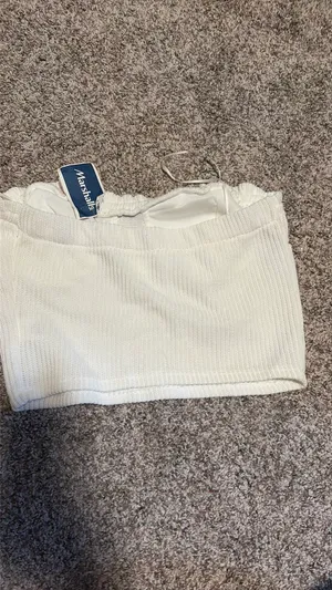 Marshalls Crochet white crop top thumbnail 2