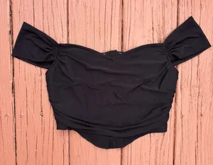Black corset crop top size S thumbnail 1