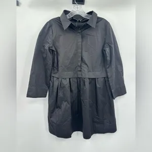 English Factory NEW Black Mini Shirt Dress Cotton Size‎ Medium thumbnail 2