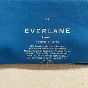 Everlane Perform Blue Biker Shorts XS High Rise Activewear Yoga Shorts thumbnail 4