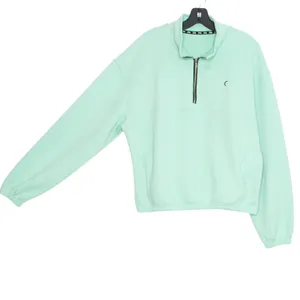 Zyia 1/4 Zip Pullover Y2K Athleisure Oversized Minimalist 90s Spearmint Medium thumbnail 4