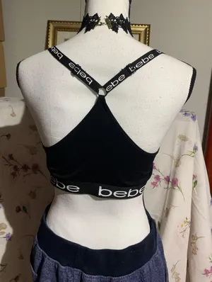 Bebe Black Sports Bra thumbnail 4