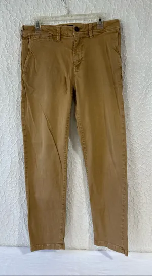 American Eagle Next Level Flex Slim Straight Tan Khaki Pants 32x32 Soft Stretch thumbnail 1