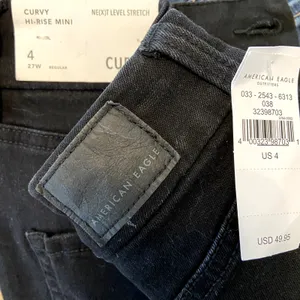 American Eagle Curvy Hi-Rise Mini Skirt Next Level Stretch Distressed Black 4 thumbnail 3