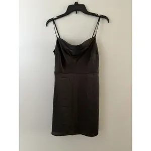 Hollister Slip Dress Womens Size Small Black Silky LBD Going Out Party Ruched thumbnail 12