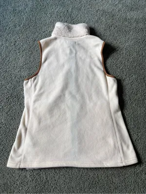 Chaps Faux Shearling Fleece Sherpa Vest Full Zip Womens Size XL Cream Brown NWT thumbnail 10