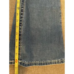 Seven 7 Bootcut Jeans Womens Size 10 Light Blue Denim Sequin Pockets Low Rise thumbnail 7