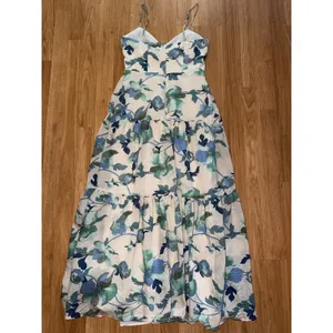 Hello Molly Blue Floral Cut Out Tiered Maxi Dress Small US 4 Summer Wedding Boho thumbnail 5