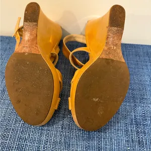 Jimmy Choo Mustard Wedge Sandals thumbnail 2