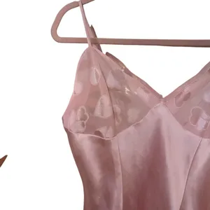 Frederick’s of‎ Hollywood Mini Satin Dress Baby Pink Hearts Print Vintage Small thumbnail 6