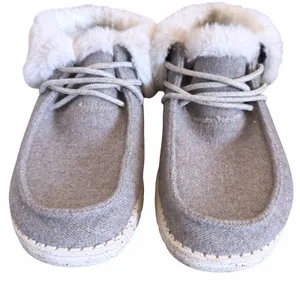 Hey Dude Britt Womens Faux Fur Lined Slip On Shoes Gray Cozy Casual‎ - Size 8 thumbnail 8