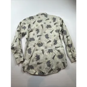 Woolrich Women's Long Sleeve Button-Up Corduroy Shirt Snow Bear Print Size S thumbnail 6