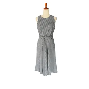Anne Klein Belted Monochrome Houndstooth Sheath Dress thumbnail 6