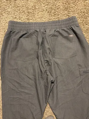 Figs Women's Graphite Gray Zamora‎ Ruched Waist Jogger Scrub Pants XL Petite thumbnail 7