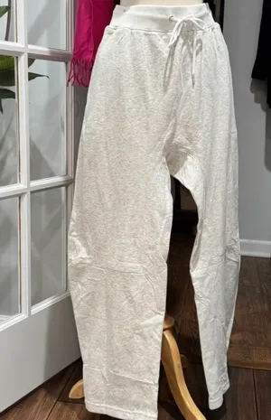 Barrel Leg Lounge Sweatpants with Drawstring and Pockets Gray thumbnail 4