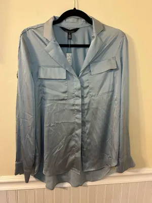 white house black market blue top NWT thumbnail 1