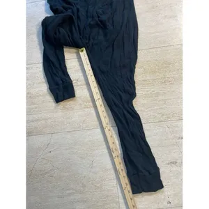 Smash + Tess Black Ribbed Long Sleeve Romper Jumpsuit Loungewear‎ thumbnail 4