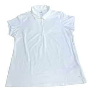 Puma Cloudspun Free Golf women's Polo Size XL White Short Sleeve UPF 40 thumbnail 8