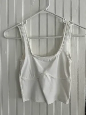 Abercrombie Seamless Corset White Crop Tank thumbnail 2