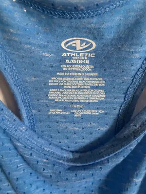 Athletic Works Blue Women's Scoop Back Active Tank thumbnail 3