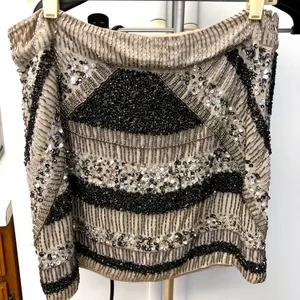 Piperlime Beaded Mini Skirt L Black Size L thumbnail 1